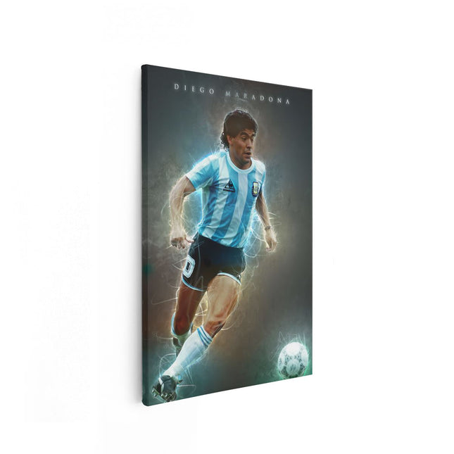 Canvas schilderij vooraanzicht Diego Maradona bij Argentinië