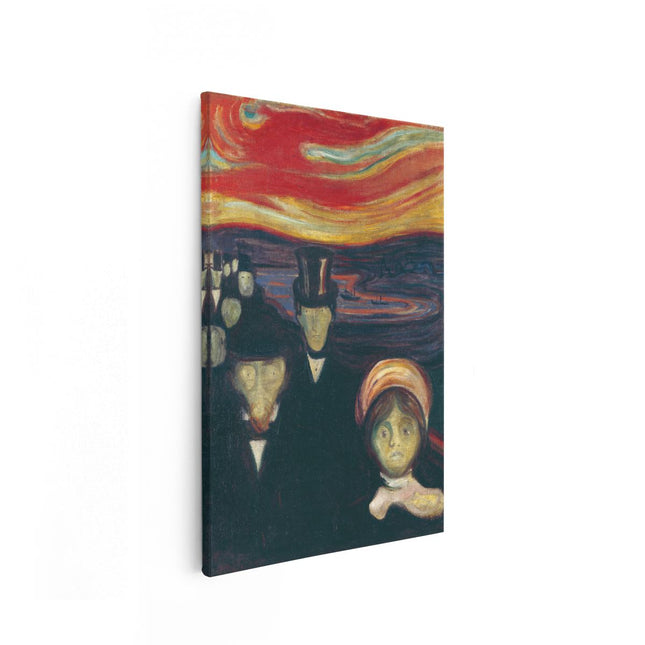 Canvas schilderij vooraanzicht Angst - Edvard Munch