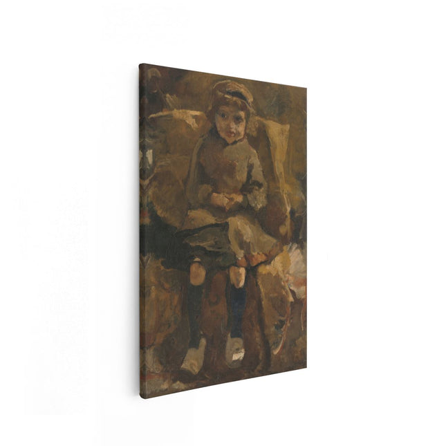 Canvas schilderij vooraanzicht De Klompjes - George Hendrik Breitner