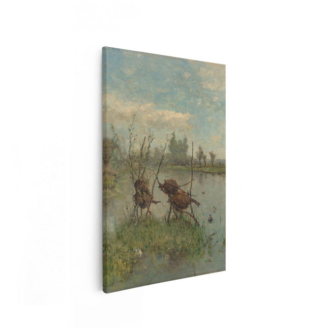 Canvas schilderij vooraanzicht Eendennesten - Paul Joseph Constantin Gabriël