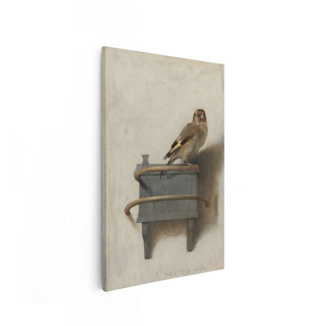 Canvas schilderij vooraanzicht Het Puttertje - Carel Fabritius