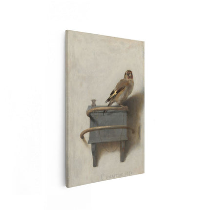 Canvas schilderij vooraanzicht Het Puttertje - Carel Fabritius