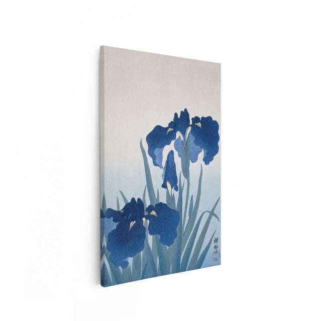 Canvas schilderij vooraanzicht Irissen - Ohara Koson