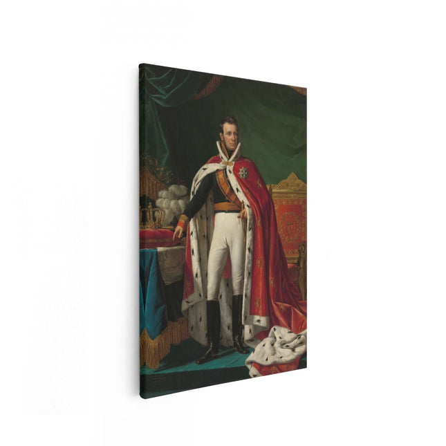 Canvas schilderij vooraanzicht Portret van Willem I, Koning der Nederlanden - Joseph Paelinck