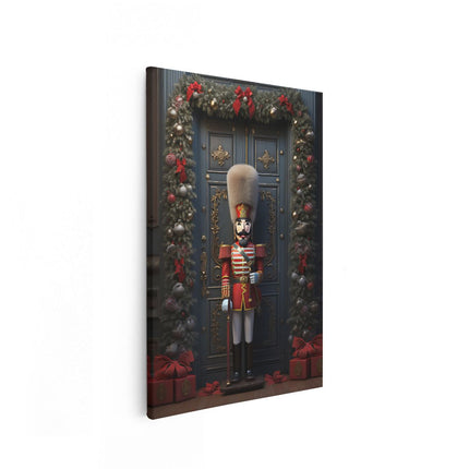 Canvas schilderij vooraanzicht Notenkraker Soldaat - Kerst