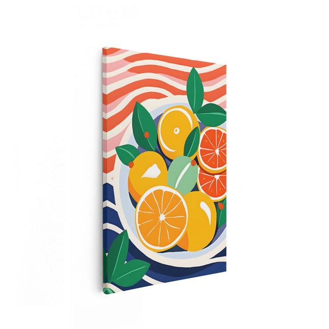 Canvas schilderij vooraanzicht Fruit - Abstract