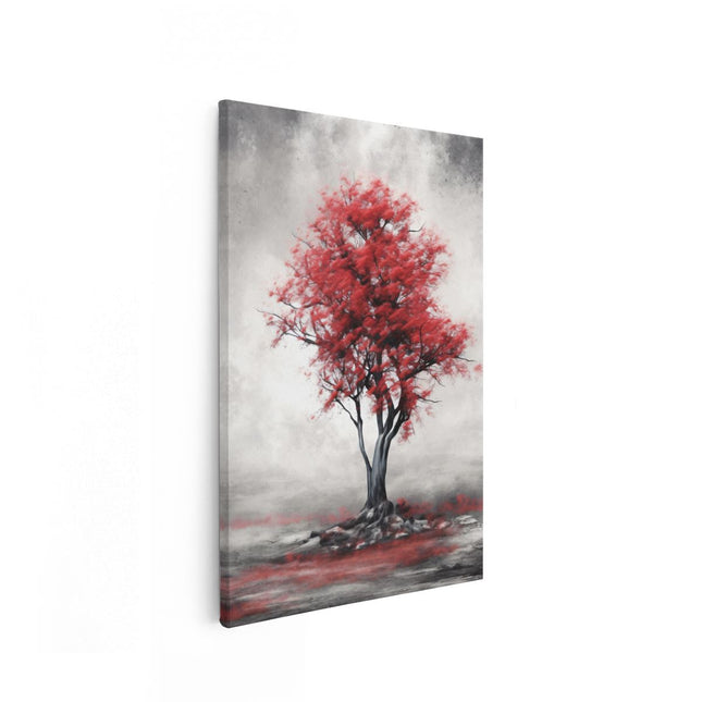 Canvas schilderij vooraanzicht Rode Boom