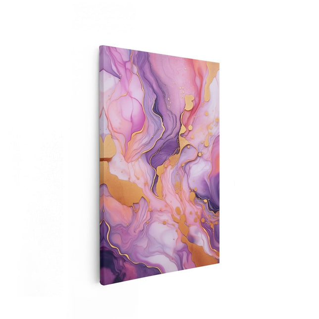 Canvas schilderij vooraanzicht Abstracte Kunst Paars