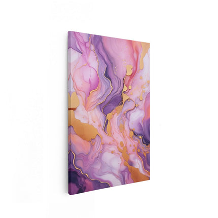 Canvas schilderij vooraanzicht Abstracte Kunst Paars