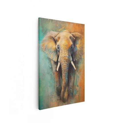 Canvas schilderij vooraanzicht Olifant