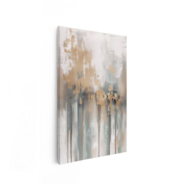 Canvas schilderij vooraanzicht Abstract Kunstwerk in Beige en Beige
