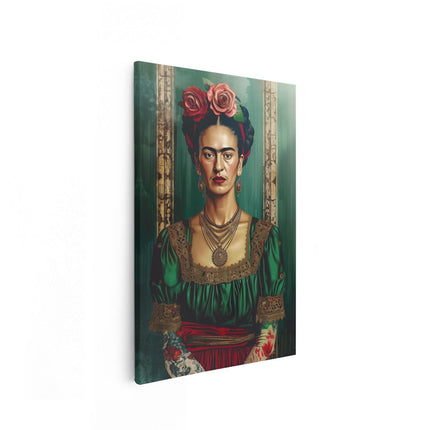 Canvas schilderij vooraanzicht Frida Kahlo