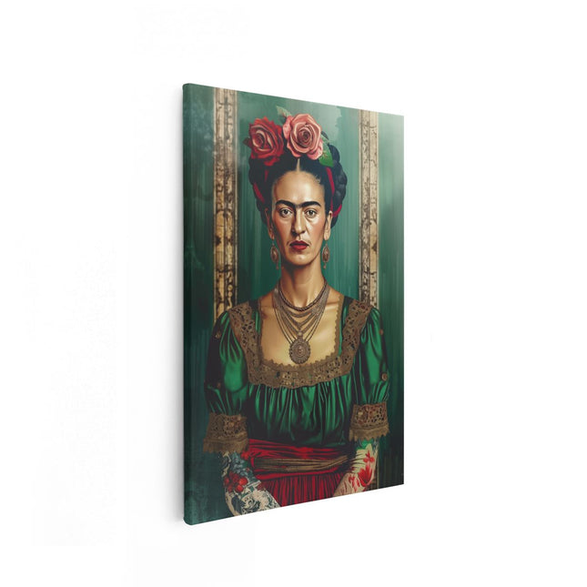 Canvas schilderij vooraanzicht Frida Kahlo