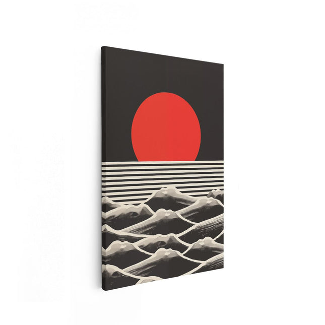 Canvas schilderij vooraanzicht De Zon komt op boven de Oceaan