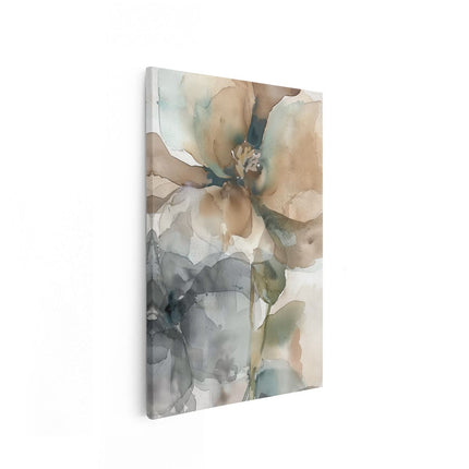 Canvas schilderij vooraanzicht Aquarelkunstwerk van Bloemen