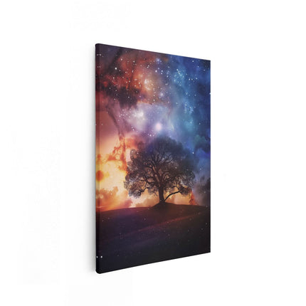 Canvas schilderij vooraanzicht Afbeelding van een Boom in de Lucht