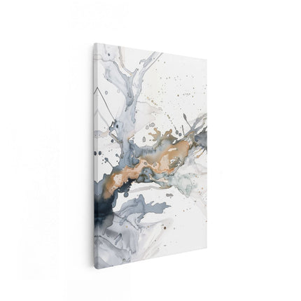 Canvas schilderij vooraanzicht Scheutje Verf op een Witte Achtergrond