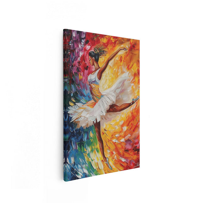 Canvas schilderij vooraanzicht Kunstwerk van een Ballerina