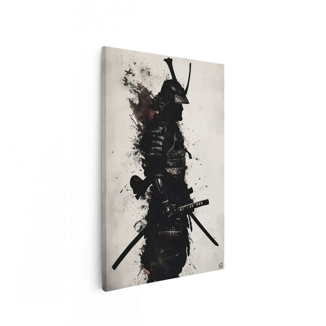 Canvas schilderij vooraanzicht De Afbeelding is van een Samoerai