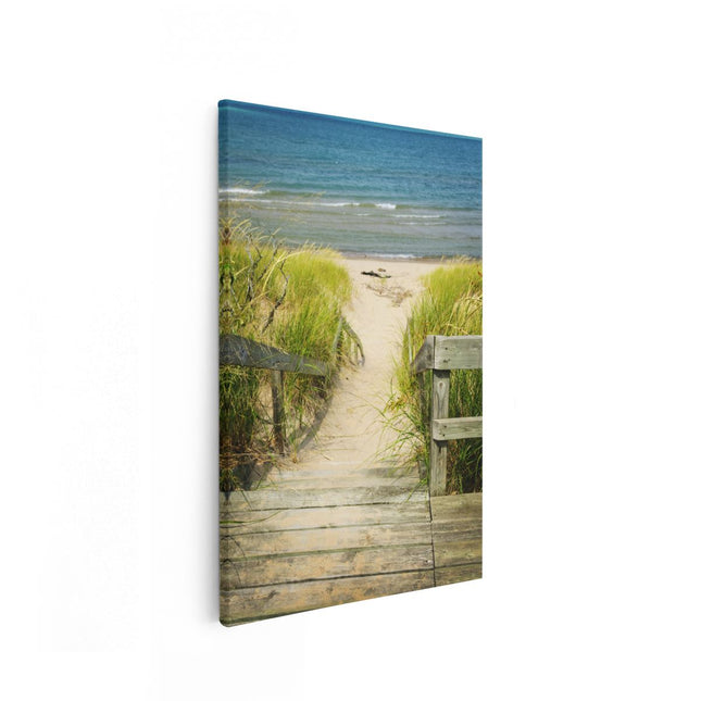 Canvas schilderij vooraanzicht Strandpad