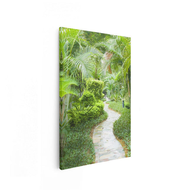 Canvas schilderij vooraanzicht Bamboe Pad