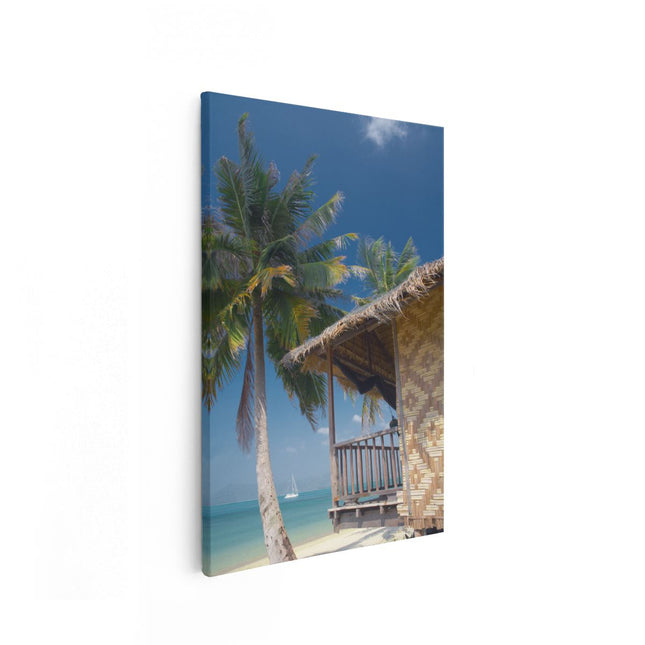 Canvas schilderij vooraanzicht Beach House