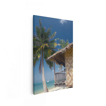 Canvas schilderij vooraanzicht Beach House