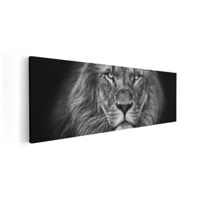 Canvas Schilderij Vooraanzicht Schilderij Leeuw - Leeuwenkop