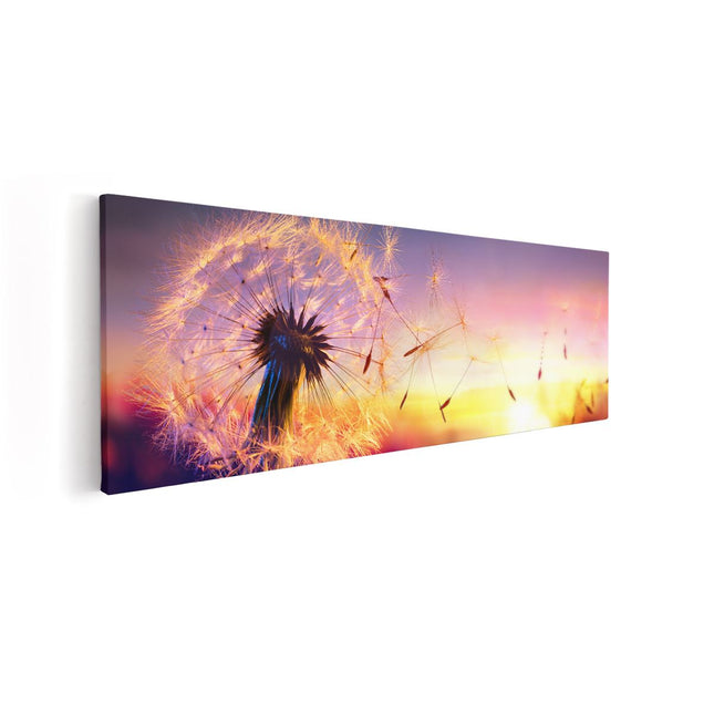 Canvas Schilderij Vooraanzicht Schilderij Weg Omringd Met Bomen In Het Bos