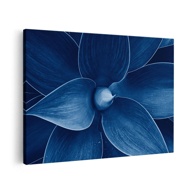Canvas schilderij vooraanzicht Blauwe Agave Plant - Bloem