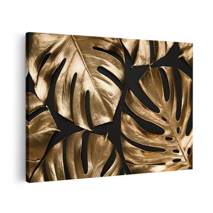 Canvas schilderij vooraanzicht Gouden Bladeren