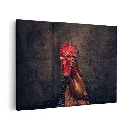 Canvas schilderij vooraanzicht Haan van Dichtbij 