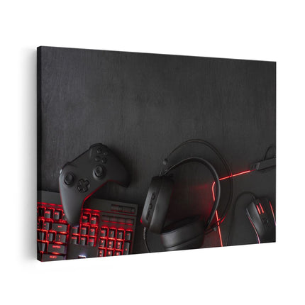 Canvas schilderij vooraanzicht Gaming Spullen - Accessoires - Controller