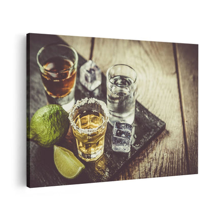 Canvas schilderij vooraanzicht Alcoholische Drankjes - Drank