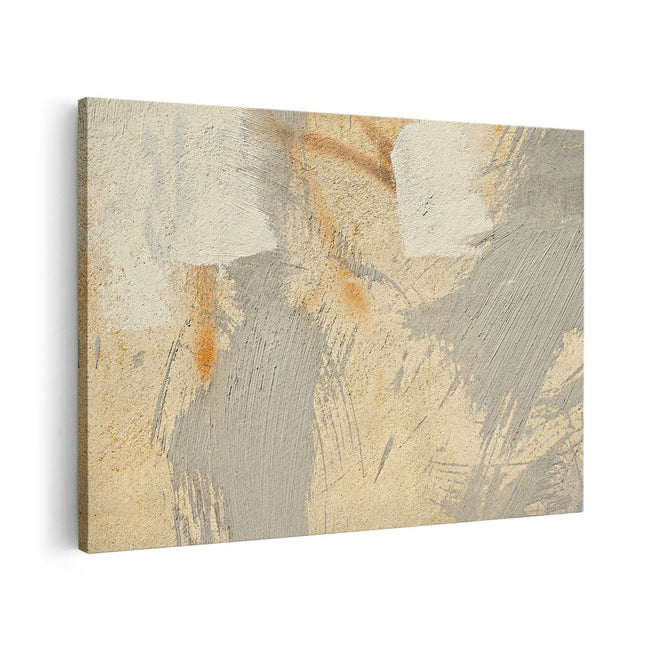 Canvas schilderij vooraanzicht Abstracte Kunst van een Cementen Muur