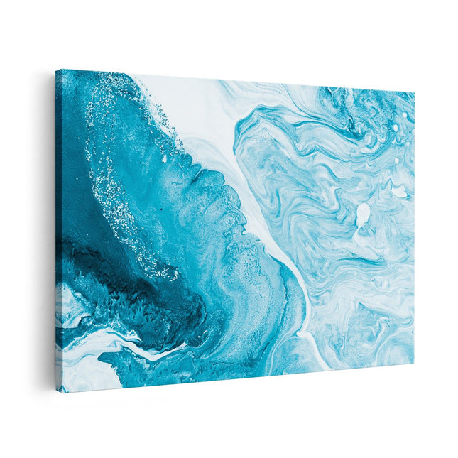 Canvas schilderij vooraanzicht Abstracte Kunst van een Oceaan