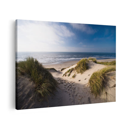 Canvas schilderij vooraanzicht Strand en Duinen 