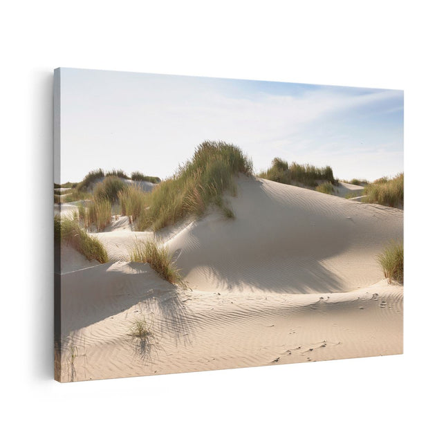 Canvas schilderij vooraanzicht Zand Duinen aan het Strand