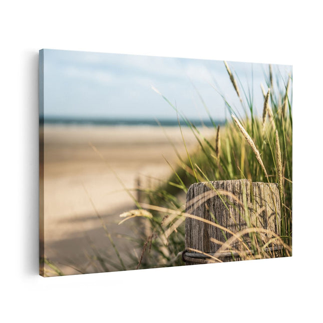 Canvas schilderij vooraanzicht Strand en Zee op Achtergrond