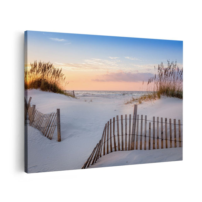 Canvas schilderij vooraanzicht Strand en Zee