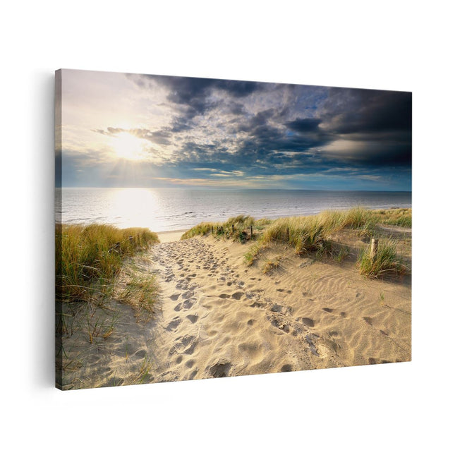 Canvas schilderij vooraanzicht Duinen met Zee