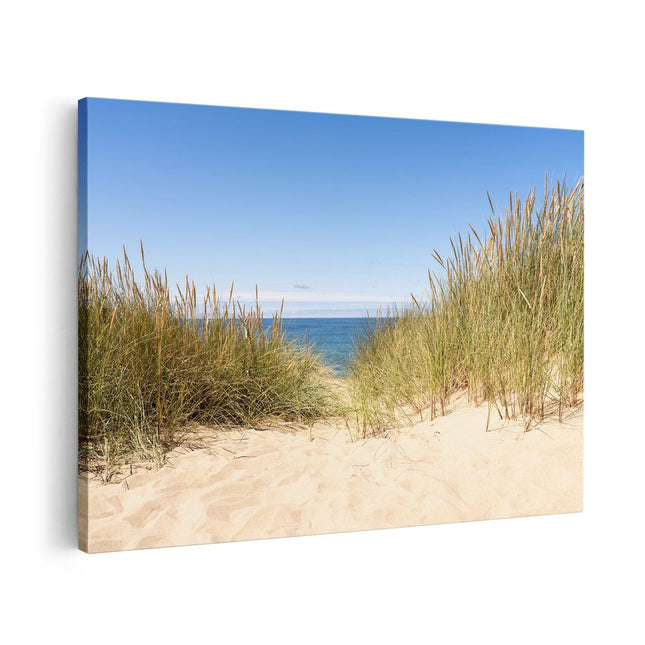 Canvas schilderij vooraanzicht Duinen met Zee