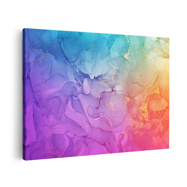 Canvas schilderij vooraanzicht Abstracte Kunst - Kleurvol Achtergrond