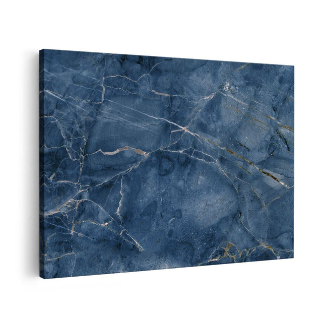 Canvas schilderij vooraanzicht Abstracte Kunst - Blauw