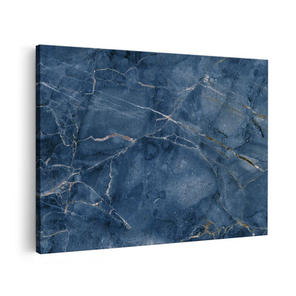 Canvas schilderij vooraanzicht Abstracte Kunst - Blauw