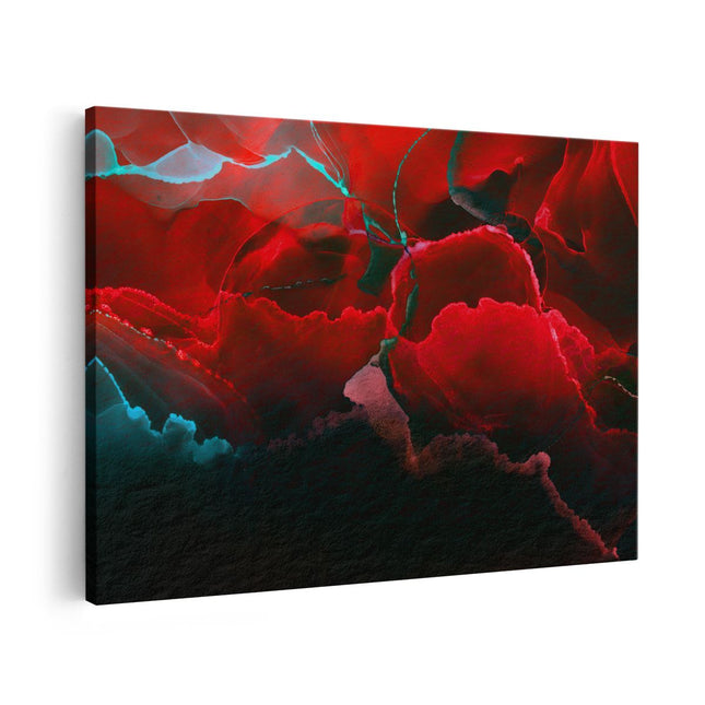 Canvas schilderij vooraanzicht Abstracte Kunst - Rode Artistiek