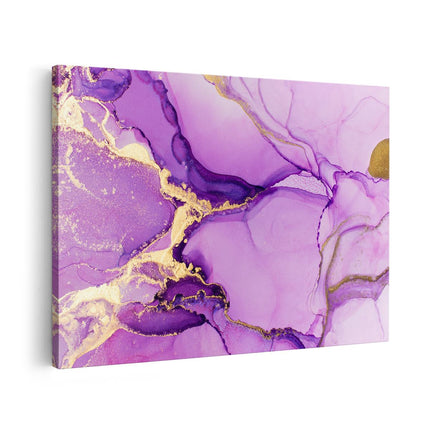 Canvas schilderij vooraanzicht Abstracte Kunst - Roze Acryl 