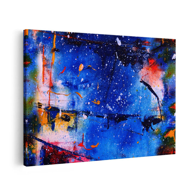 Canvas schilderij vooraanzicht Abstracte Kunst - Verschillende Kleuren