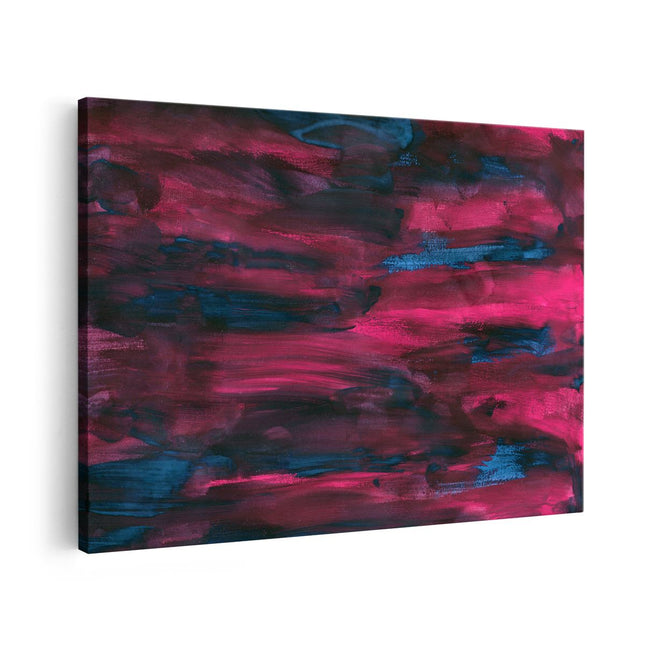 Canvas schilderij vooraanzicht Abstracte Kunst - Donker Rood en Zwart