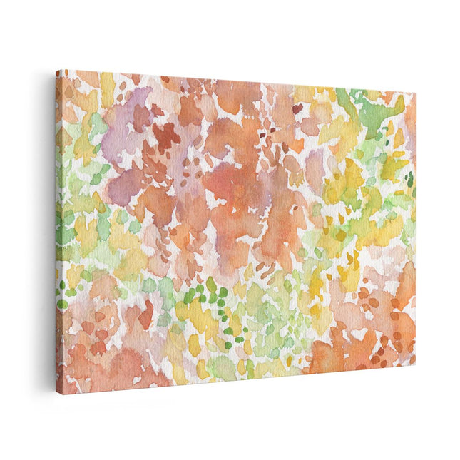 Canvas schilderij vooraanzicht Abstracte Kunst - Penceelstrepen in Structuur